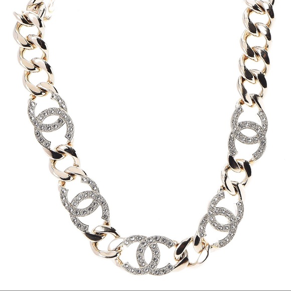 Chanel CC Chain Link Crystal Choker - Picture 2 of 8